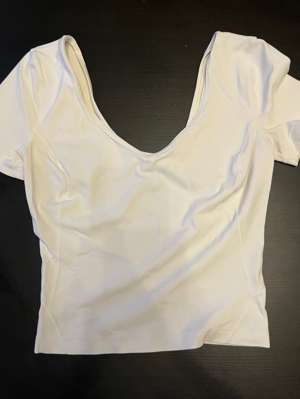 lululemon athletica White crop Short Sleeve Top size 4